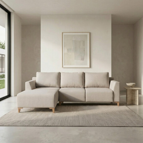 Rinconera Gino - Tela Microfibra - Chaise izquierdo TC 1010 (Beige)