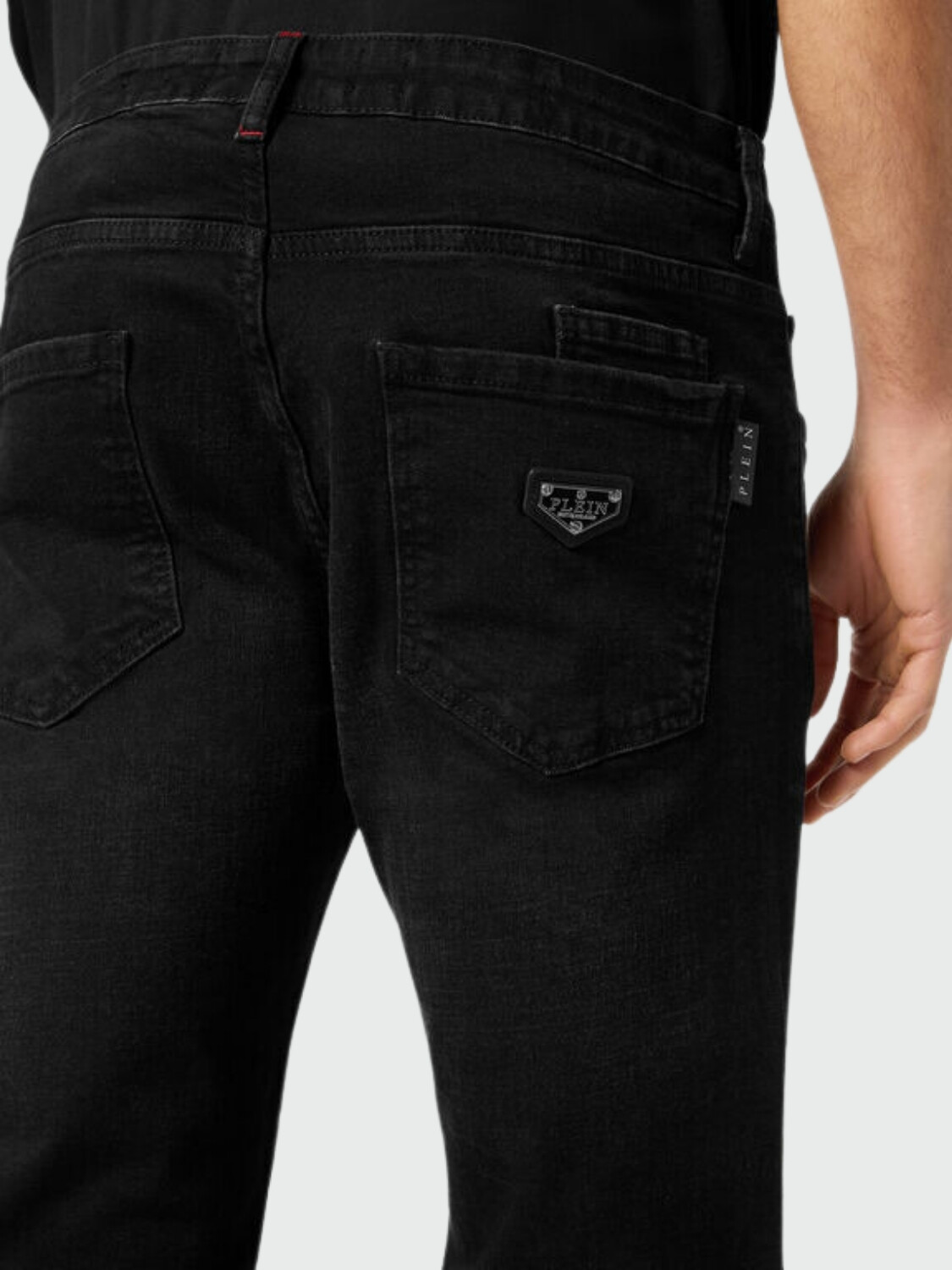 PHILIPP PLEIN - pantalones vaqueros corte recto básicos Negro