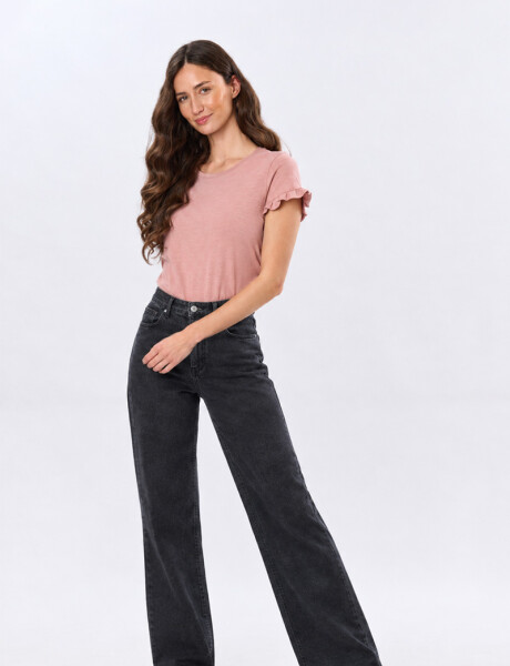 PANTALÓN DE JEAN WIDE LEG Negro