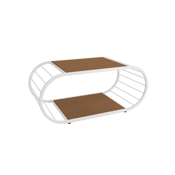 Mesa de centro canela con blanco Mesa de centro canela con blanco