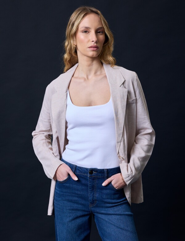 Blazer Lino BEIGE