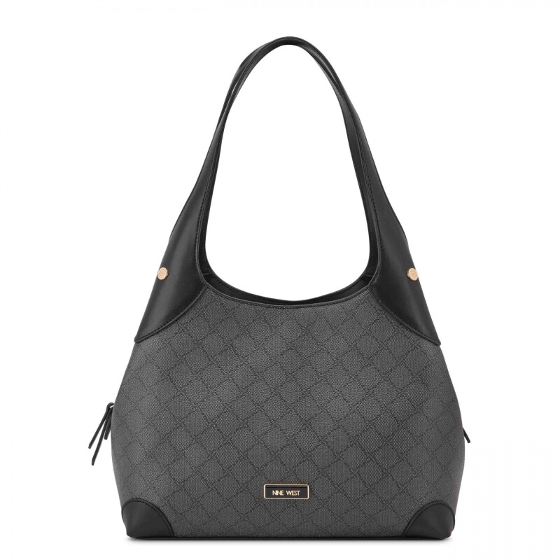 Eamon 3 Comp Shoulder Bag Onyx Logo