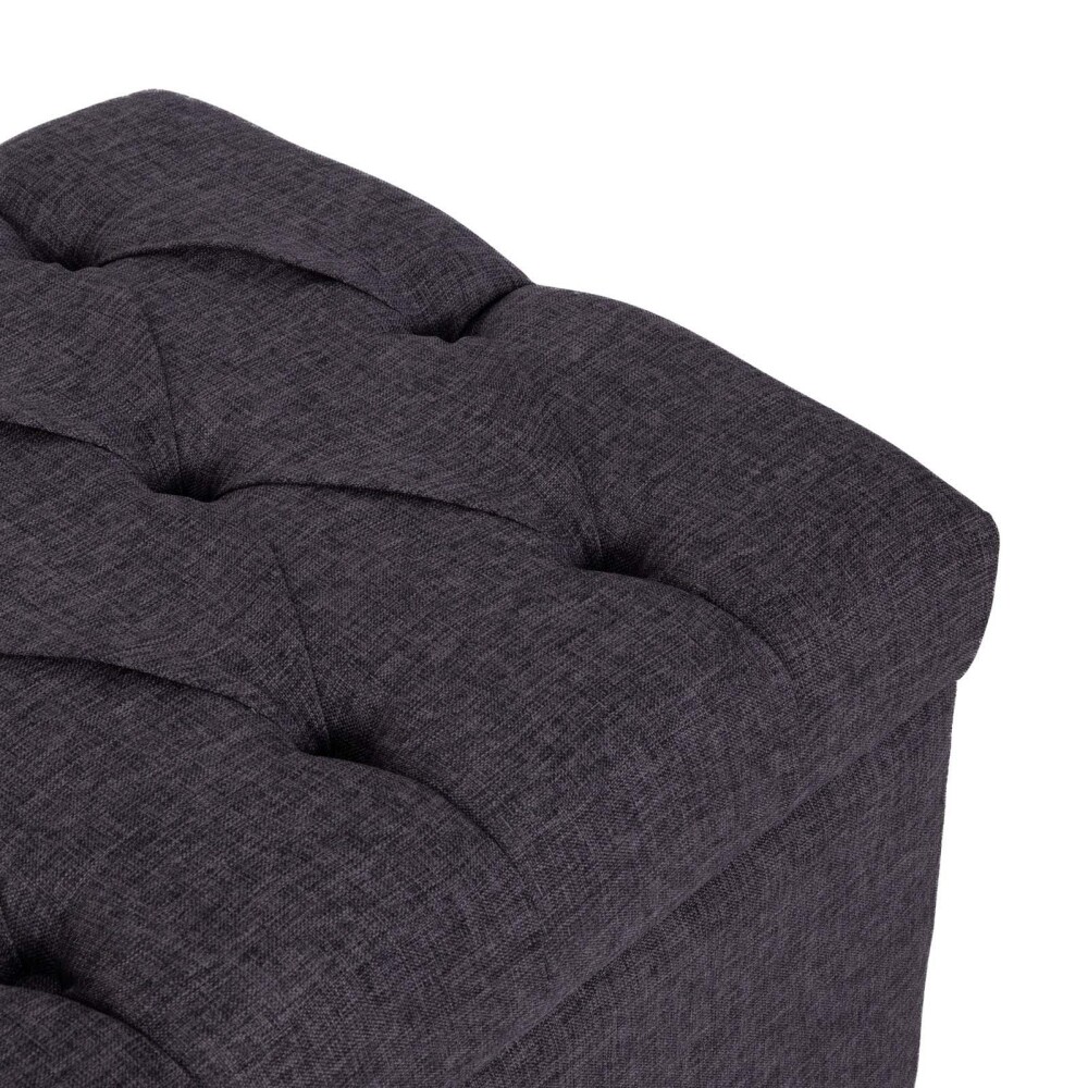 PIE DE CAMA MADERA-Y-TELA GRIS GINEBRA