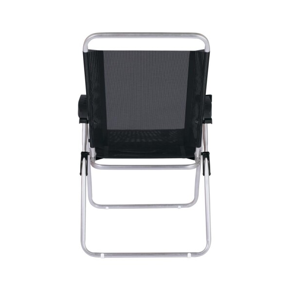 SILLA RECLINABLE 4 POSICIONES ALUMINIO BOREAL NEGRO