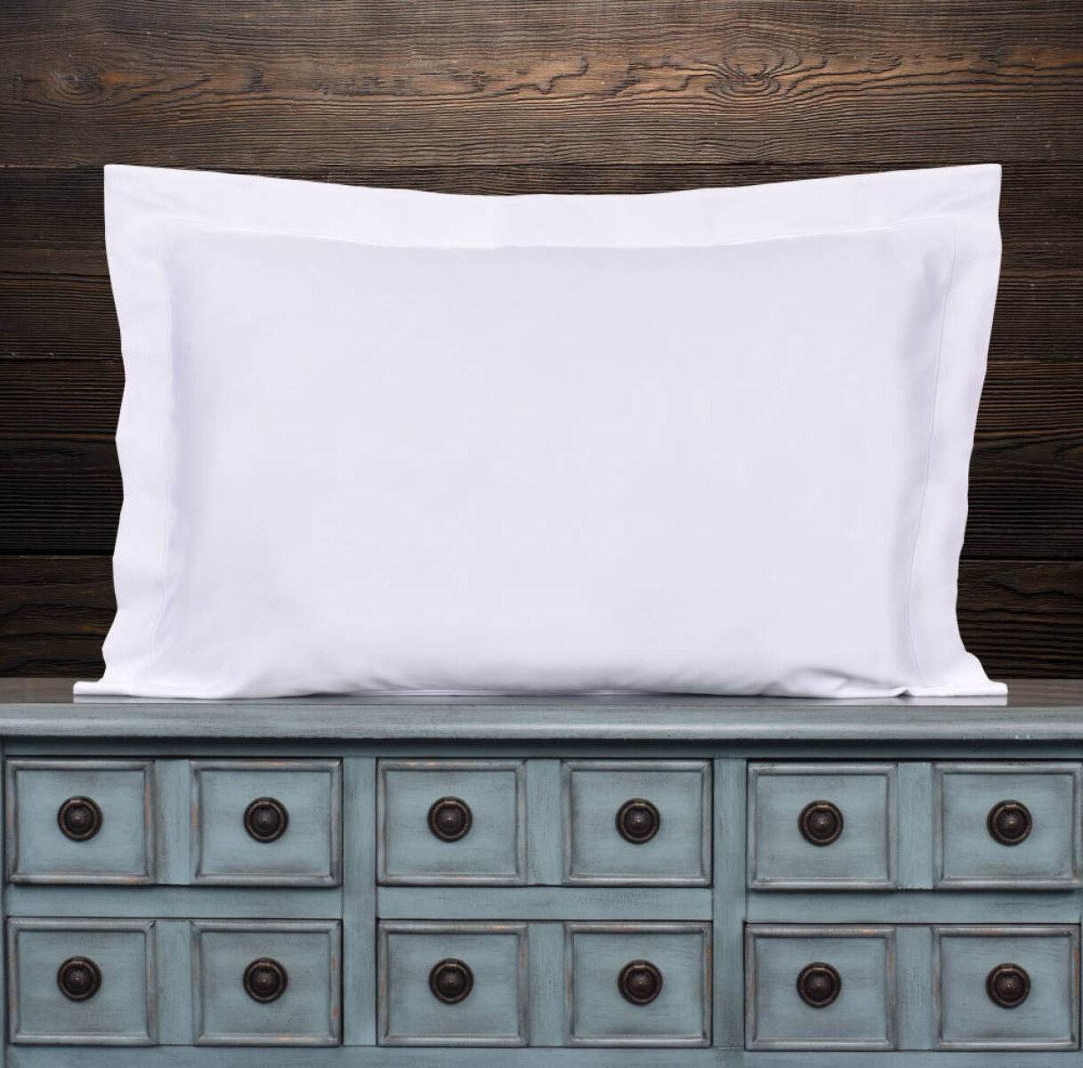 Funda Finezza 400 hilos Blanco con Bordado Blanco - 50x90 cm 