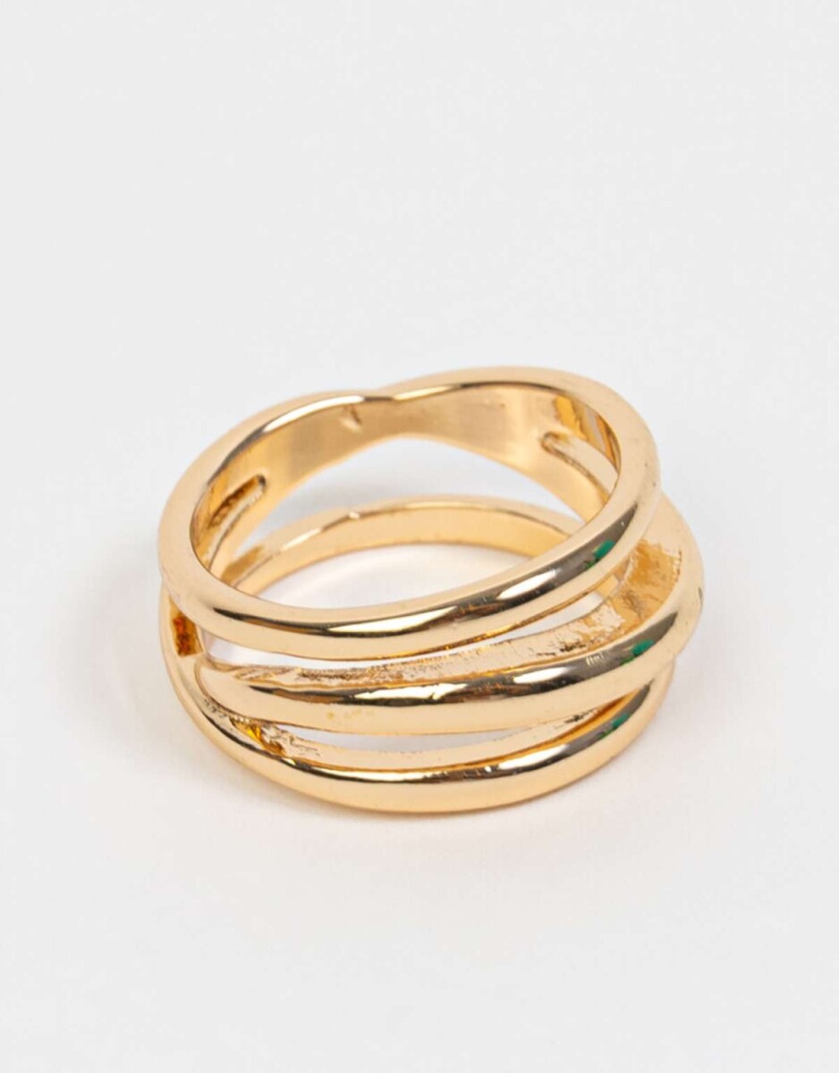 Anillo Mediano De Metal - Dorado 