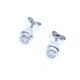 Caravanas en oro blanco 18k y brillantes Caravanas en oro blanco 18k y brillantes