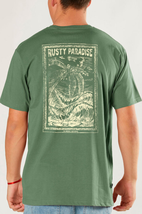 T-SHIRT WAKEA RUSTY Verde Oscuro