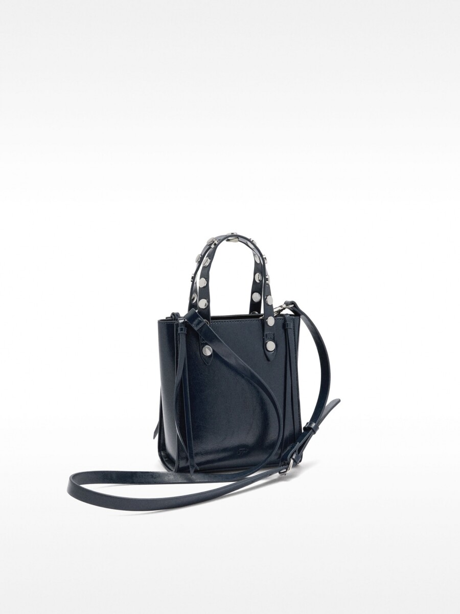 Bolso Tote Con Tachuelas azul-marino
