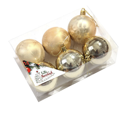 Esferas Metalizada Y Con Glitter X 6 Unidades 6cm Oro Esferas Metalizada Y Con Glitter X 6 Unidades 6cm Oro