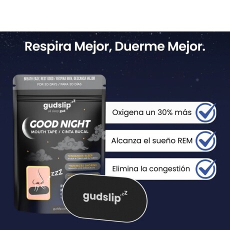 Paquete 30 Cintas Bucales Gudslip Paquete 30 Cintas Bucales Gudslip