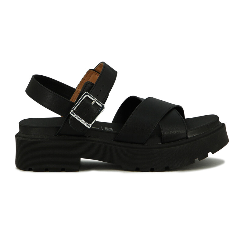 Sandalias Mujer Vizzano Tiras Cruzadas Y Hebilla Negro
