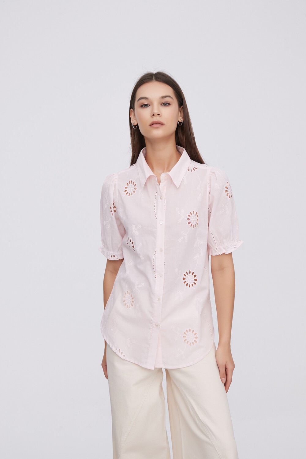 Camisa Leonidas Rosa Claro