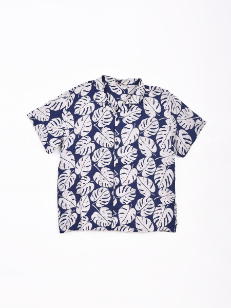 CAMISA ESTAMPADA AZUL OSCURO