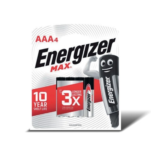 PILA ALCALINA ENERGIZER AAA BLISTER X 4 UNIDADES PILA ALCALINA ENERGIZER AAA BLISTER X 4 UNIDADES