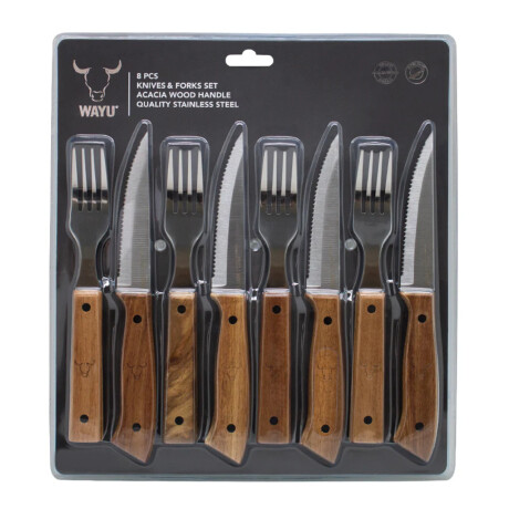 Set Cuchillos y Tenedores Wayu 8 piezas