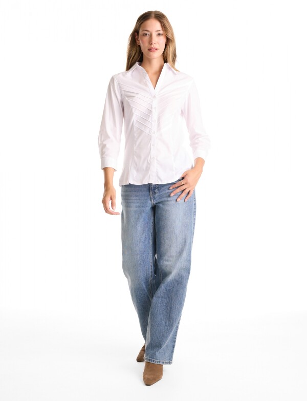 Camisa Tablitas BLANCO