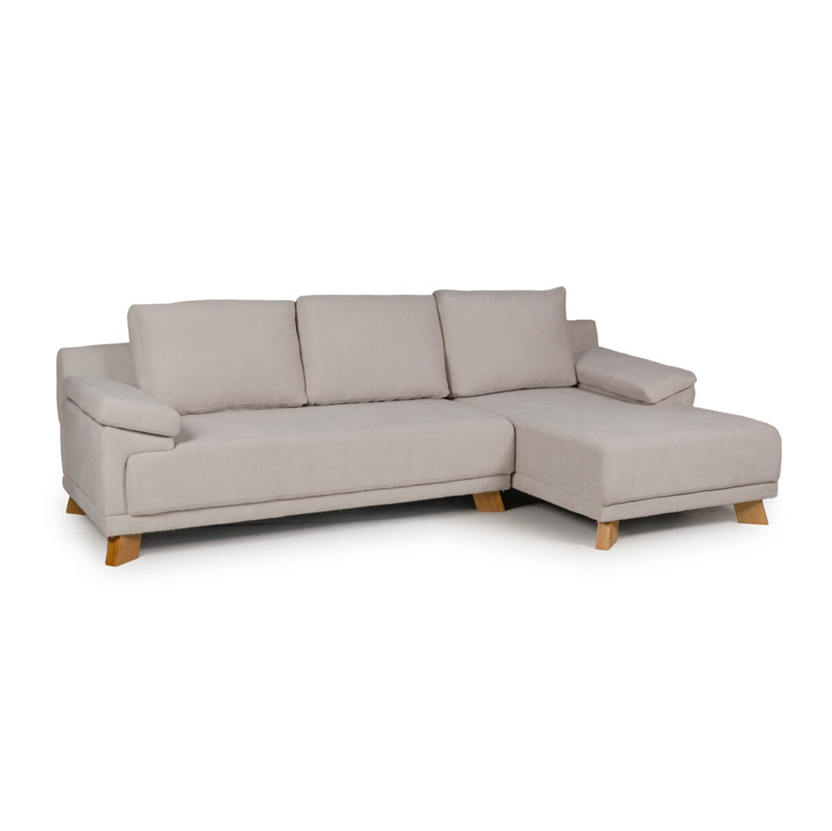 Rinconera Adalia - Tela Microfibra - Chaise derecho - 9248 (Beige) 