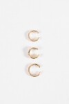 Set de tres earcuff texture dorado