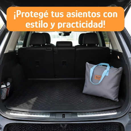 Cubre Asiento Protector para auto universal mascotas Gris/celeste