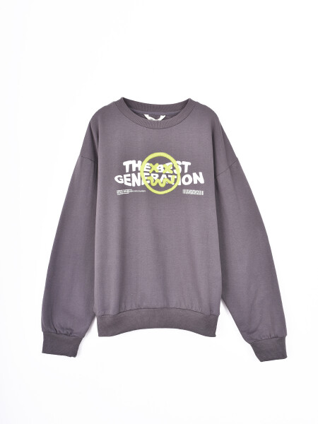 BUZO VOLTON BOY GRIS OSCURO