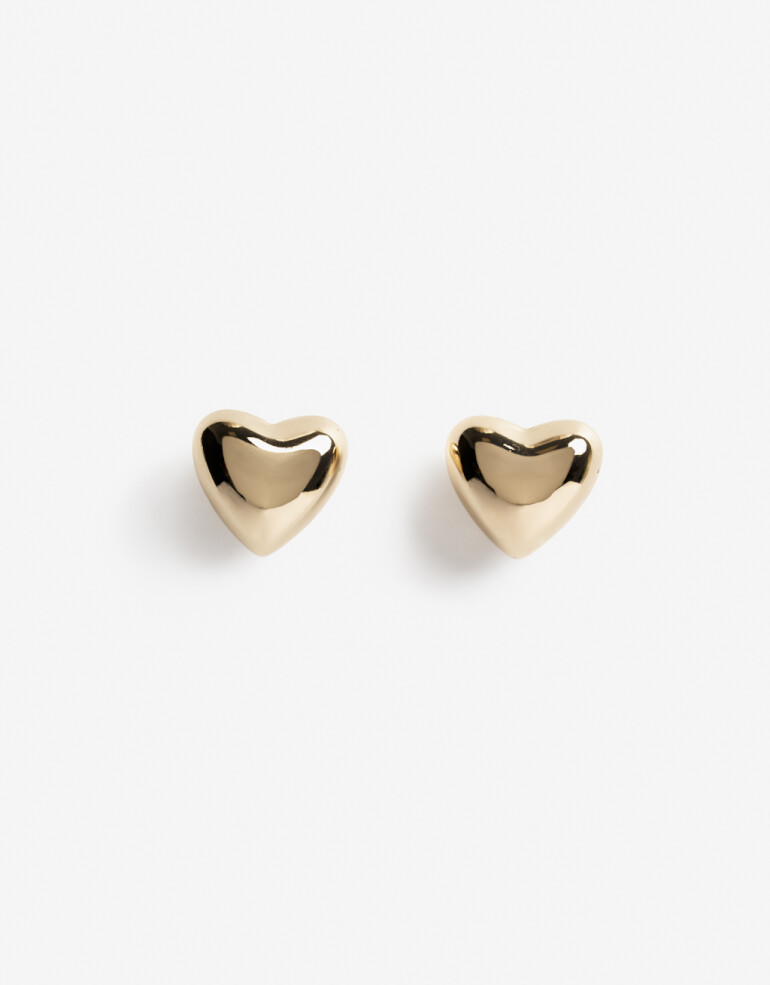 Aros Pasantes Special Price Aros Pasantes Corazón Bold - Dorado