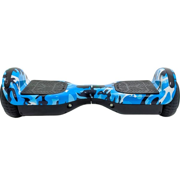 Skate Electrico Hoverboard Musica Bluetooth Luces Patineta Variante Diseño MIlitar Azul