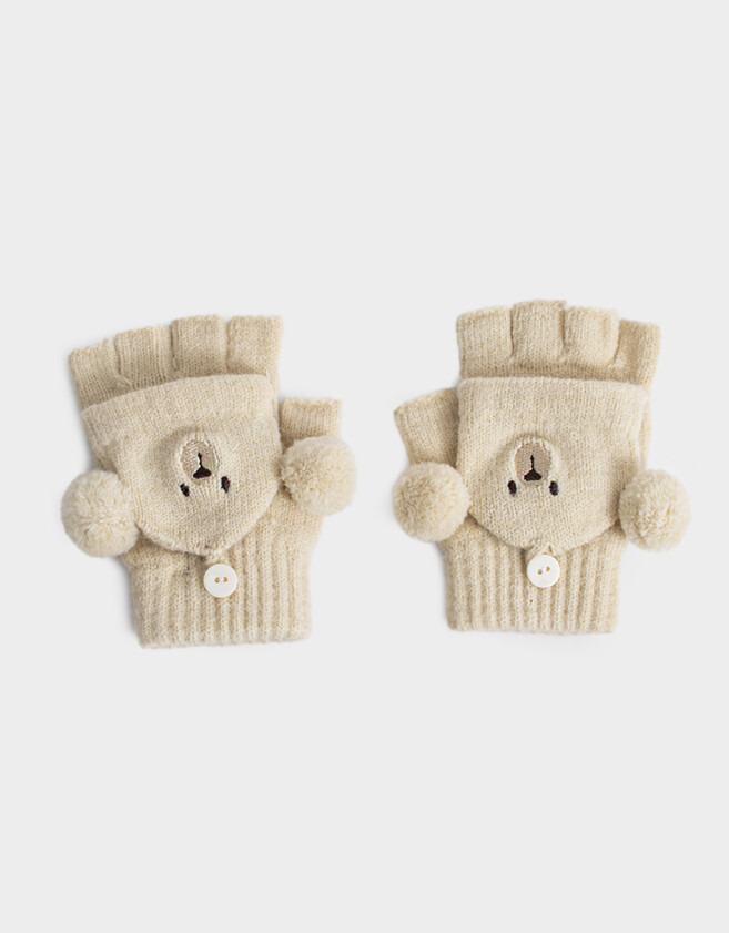 Guantes Infantiles Guantes Infantiles Mitones - Blanco Crudo