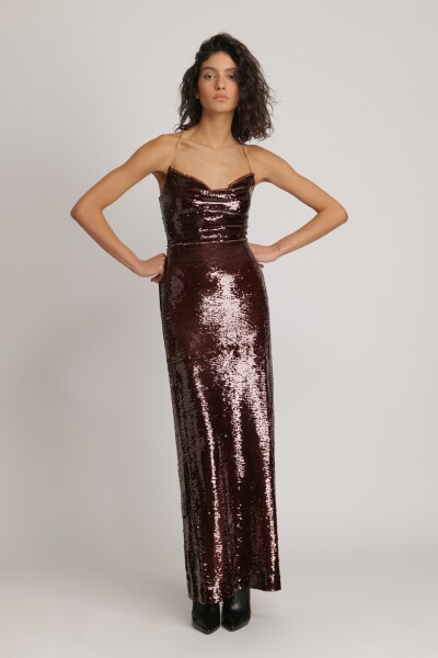LERA DRESS Marron