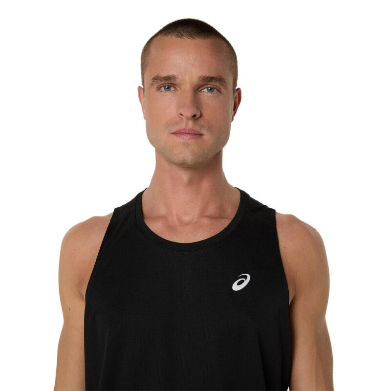 Bividi Running Silver Singlet Hombre Performance Black
