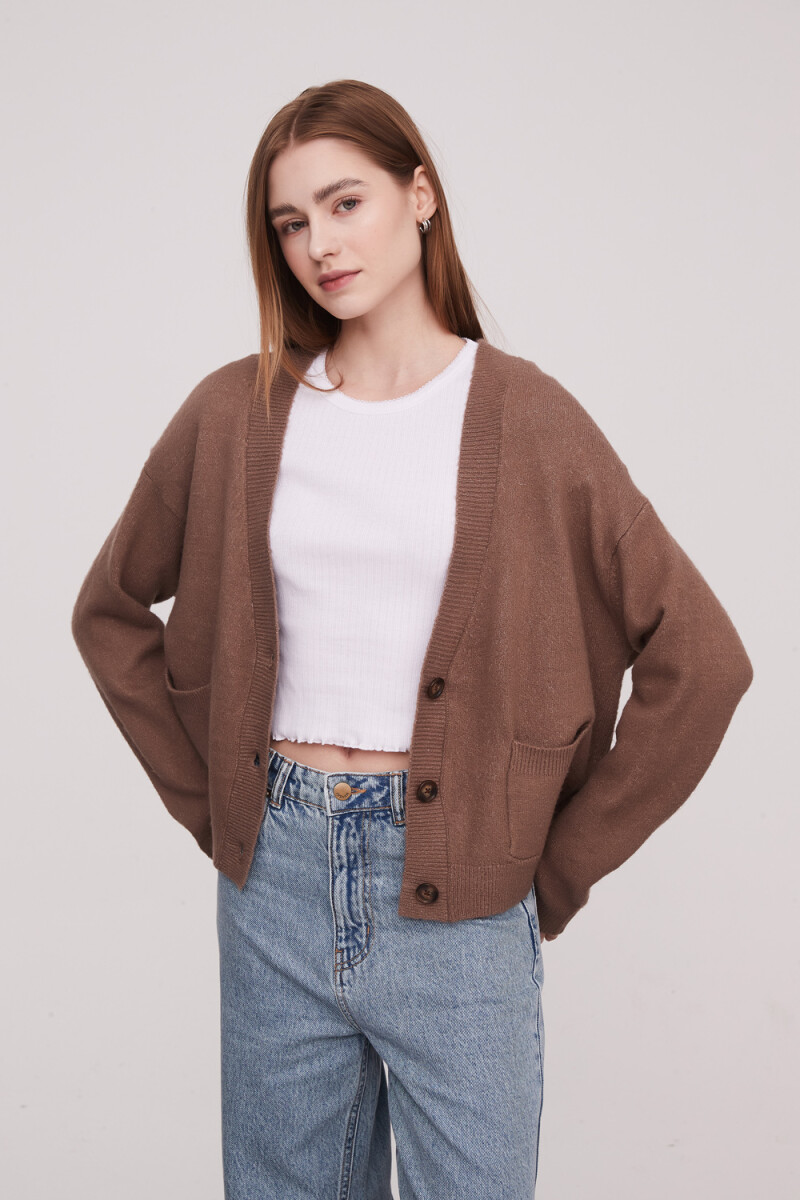 Cardigan Spatz - Taupe / Mink / Vison 