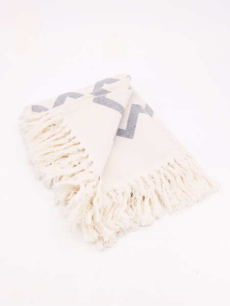 ALFOMBRA ALGODÓN ZIGZAG GRIS