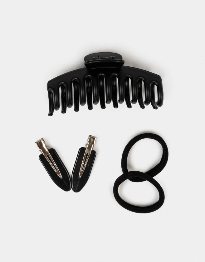 Accesorios Pelo Set Classic Set De Accesorios De Pelo - Negro