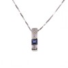 Colgante sin cadena de oro 18k con brillante y zafiros N8732W Colgante sin cadena de oro 18k con brillante y zafiros N8732W