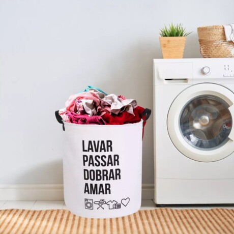 Bolsa Cesta Organizadora Plegable para Lavandería Hogar Beige