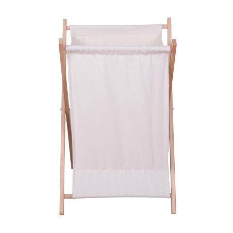CESTO P/ROPA PLEGABLE BAMBU NATURAL-BEIGE BAMBÚ Y TELA