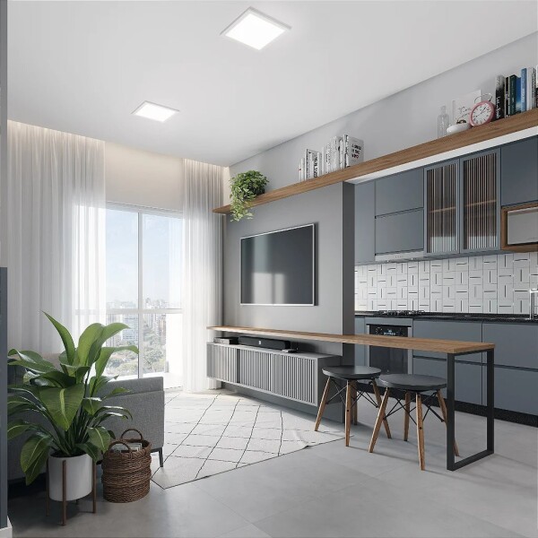 Plafon Panel Embutir Foco 18W Luz Blanca Natural Cuadrado Variante Color Blanco
