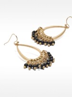 Pendientes Gota De Abalorios negro