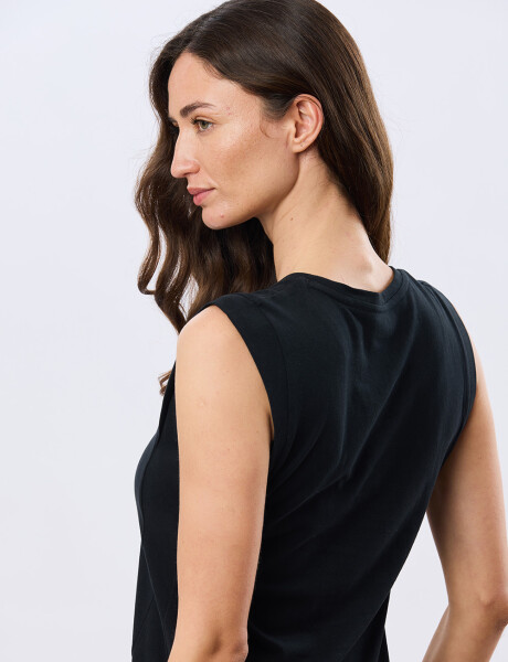 REMERA LISA DE ALGODÓN Negro
