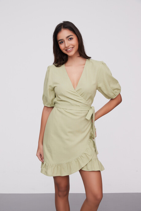 Vestido Kupang Verde Oliva Claro