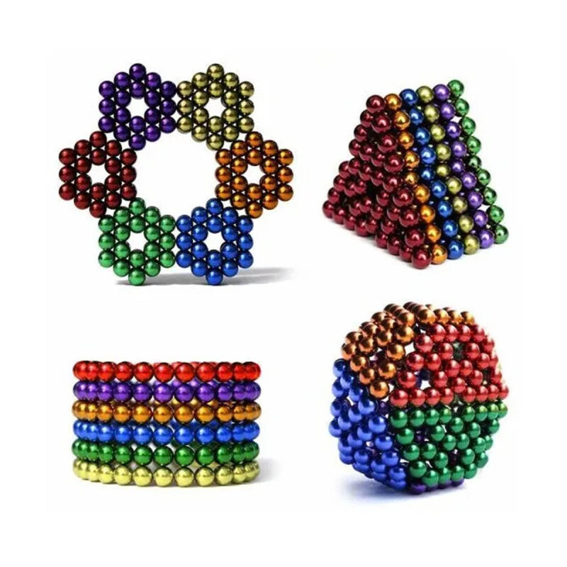 Cubo Bolas Magnético 216 piezas multicolor Imanes Neodimio 5 x 5 mm Cubo Bolas Magnético 216 piezas multicolor Imanes Neodimio 5 x 5 mm