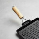 Plancha de hierro grill cuadrada 24 cm NEGRO
