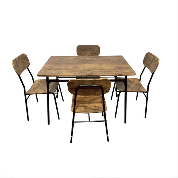 Juego DE COMEDOR 4 Sillas cAÑO Negro N/A