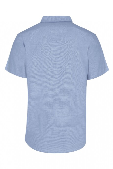 Camisa oxford manga corta Azul claro
