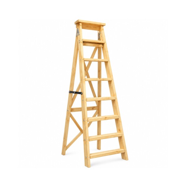 Escalera Familiar de Madera 8 Escalones 1,95 m Escalera Familiar De Madera 8 Escalones 1,95 M