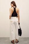 JEAN CROP SAND WHITE Blanco