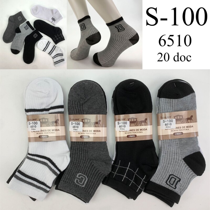 Media de hombre Qiling pack x3 P/CAJ N/a