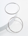 Aros Argollas Metal Aros Argollas Torzadas - Plateado Rodio