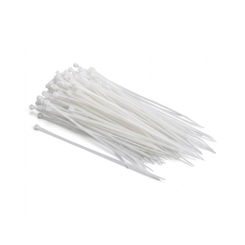 Precinto Plástico 2,5 × 100 mm – Pack de 150 Unidades Precinto Plástico 100 mm Pack De 150 Unidades Blanco