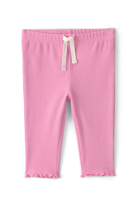 Pantalón de algodón acanalado, rosado Pantalón de algodón acanalado, rosado